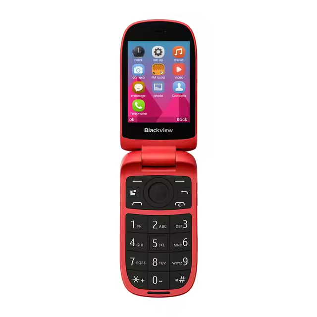 Original Blackview N2000 Flip Phone Wholesale 2.8 inch 1500mAh Dual Monitor SOS Feature Phone Mobile Phones accept Charger Dock