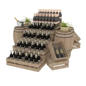 Prateleira de vinho para armário de madeira, venda no atacado, prateleira de exibição para superfície/lojas
