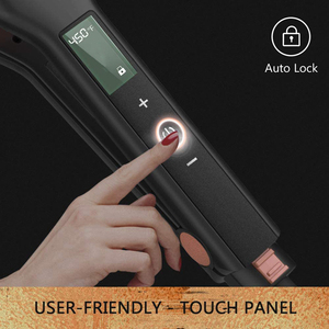 <span class=keywords><strong>Lisseur</strong></span> de <span class=keywords><strong>cheveux</strong></span> professionnel 3D LCD en titane PTC flottant 1,75'' avec panneau tactile avancé, chauffage rapide et <span class=keywords><strong>protection</strong></span> contre la surchauffe - Product Image 3