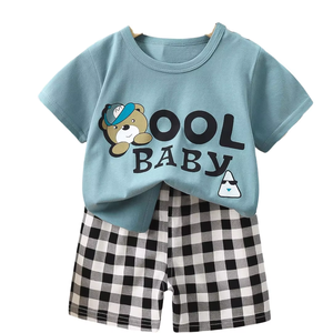 Conjunto <span class=keywords><strong>de</strong></span> Camiseta <span class=keywords><strong>de</strong></span> Manga Corta y Pantalones Cortos para Niños, OEM ODM, Algodón Puro, <span class=keywords><strong>Ropa</strong></span> Deportiva para Niños y Niñas, <span class=keywords><strong>Ropa</strong></span> <span class=keywords><strong>de</strong></span> Casa, <span class=keywords><strong>Ropa</strong></span> <span class=keywords><strong>de</strong></span> Verano para Niños - Product Image 1