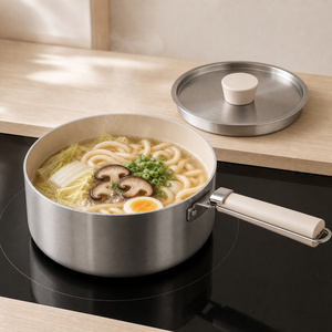 Juego de Utensilios de Cocina Antiadherentes Anmei Moderno en Color Beige, <span class=keywords><strong>Cacerola</strong></span> y Sartén con Revestimiento Cerámico y Mango Desmontable, Regalo de Cocina OEM - Product Image 4