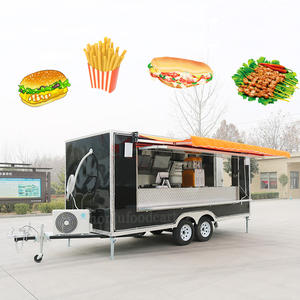 รถขายอาหารเคลื่อนที่ รถพ่วงขายอาหารพร้อมอุปกรณ์ครบครัน รถพ่วงขายพิซซ่าและเครื่องดื่ม รถขายของเคลื่อนที่ - Product Image 2