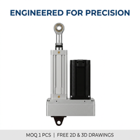 Mini vérin servo électrique léger en aluminium avec roulement œil de poisson, capacité 60 kg, course 400 mm pour instruments de laboratoire