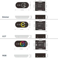 Contrôleur tactile RF pour bande LED à gradation CCT RGB RGBW monocolore DC12-24V 6A, variateur de lumière pour ruban LED