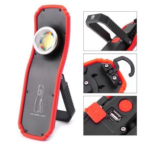 Led Work Light <b>Rechargeable</b> Magnetic With Hook And Stand For Car Repair Outdoor Use - Product Image 1