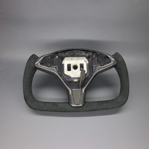 Volant Yoke pour Tesla 2012 2013 2014 2015 2016 2017 2018 2019 2020 2021 Modèle <span class=keywords><strong>S</strong></span> Modèle X, accessoires en cuir chauffant - Product Image 1