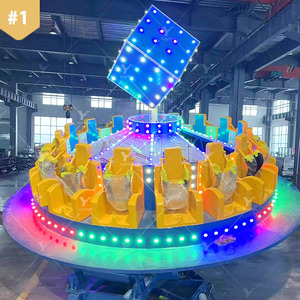 Conception 3D gratuite en promotion : Plan de parc avec manège tournant à sensations fortes, danseuse ballerine, manèges ludiques pour parc d'attractions et divertissement - Product Image 3