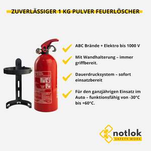 Extintor <span class=keywords><strong>de</strong></span> Incendios ABC Rojo <span class=keywords><strong>de</strong></span> 1 kg Notlok Safety Work < 1000V para Uso en Cocina, Automóvil y Hogar |   Mini Compresor <span class=keywords><strong>de</strong></span> Presión Continua <span class=keywords><strong>de</strong></span> China - Product Image 2