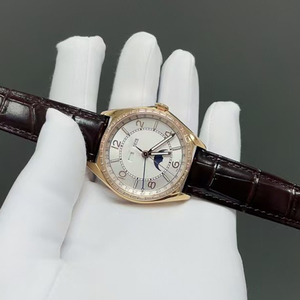 Reloj de Diamantes Unisex de Edición Limitada Personalizado, con Diamantes Baguette en Oro, Calendario Completo, Fase Lunar, Mecánico Automático, Zafiro 2026 - Product Image 1