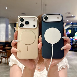 เคสโทรศัพท์แม่เหล็กวงแหวนบางสีเมทัลลิกสำหรับ iPhone 11 12 13 14 15 16 17 Pro Max 17Air ป้องกันการตกกระแทก - Product Image 2