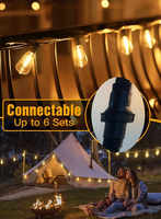 Guirlande lumineuse de Noël 100m, douille E27, étanche IP65, connectable, fil en caoutchouc, bande lumineuse LED