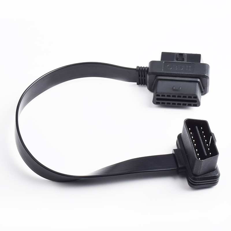 LANKEN OBD2 Scanner Extension Cable - 0.3m 16 Pin Male to Female Diagnostic Tool Pass-Through Cable