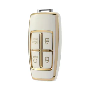 4-Button Key Bìa Phù Hợp Cho Hyundai Genesis G70 Gv70 G80 Gv80 G90 Gv90 2020-2022 Thông Minh Từ Xa Key Chủ
