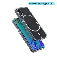 Nouveaux styles disponibles en stock pour rien phone1 couverture mobile coque transparente câble matériau antichute coque pc + tpu