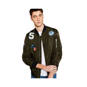 Custom Logo Coated Satin <b>Men's</b> Nylon Bomber <b>Jackets</b> <b>Winter</b> Wholesale Loose Breathable <b>Waterproof</b> Windproof Reversible Design - Product Image 1