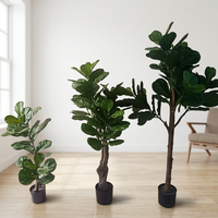 Vente en gros de plantes vertes artificielles très demandées : Ficus Carica en pot, Feuilles de Violon, Arbre Banyan, Décoration intérieure, Arbres artificiels