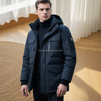 Veste matelassée à capuche pour homme en duvet de canard blanc 90 %, personnalisable OEM/ODM, style streetwear, chaude, mode classique, fournisseur