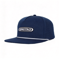 Casquette de golf sportive de haute qualité avec logo personnalisé, trous respirants, tissu sergé, légère, réglable avec fermeture auto-agrippante