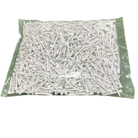 Venta al por Mayor de 100 Piezas/Bolsa, Tees de Golf de Madera Natural Blanca Ecológica de 70 mm (2 3/4 Pulgadas), Tees de Golf de Bambú en Blanco