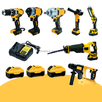 Kit d'outils électriques sans fil 7 pièces, ensemble combiné d'outils électriques sans balais, parfait pour la rénovation de la maison et l'entretien mécanique