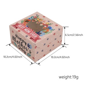 12 cái của mẹ ngày giấy kraft điều trị hộp với cửa sổ bánh cookie Hộp quà tặng cho hạnh phúc của mẹ ngày bên Quà Tặng - Product Image 2