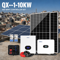 Système solaire hybride Worider QX--1-10KW 1KW-10KW, kit complet, stockage de batterie au lithium 12V/24V/48V pour utilisation sur le toit de la maison
