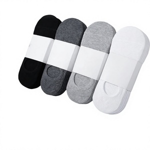 Solid 100% Cotton Anti-Slip Summer Casual Regular Unisex <b>Mens</b> <b>Invisible</b> <b>Socks</b> - Product Image 2