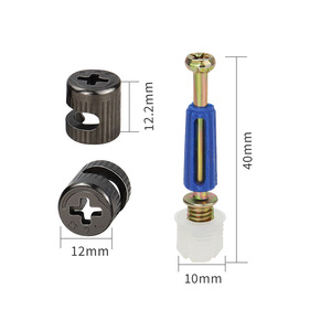 3 in 1 Furniture Dynamics Fitting Joint Connector Factory Customized Blue Mini Fix Connector Bolts Hardware Excentric <b>Lock</b> - Product Image 3