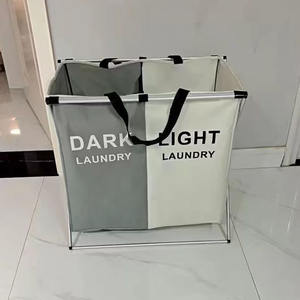 Cesto de lavandería impermeable grande plegable, organizador de bolsas de 3 secciones, cesta de lavandería para ropa sucia, Juguetes - Product Image 5