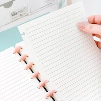 Carnet de notes en vrac Macaron, 80 feuilles, spirale PP, ligné collège, format A5/A4, pour étudiants, joli carnet de notes