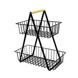 סל אחסון פירות מתכת, ירקות עם עמדה תצוגה עבור הבית מטבח - Product Image 1