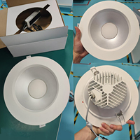 Plafonniers LED encastrés dimmables 23W de 7,24 pouces, certifiés CE EMC ROHS, 3000K/4000K/5000K, grands luminaires commerciaux