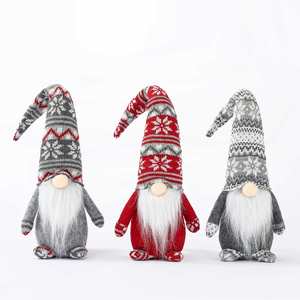Décoration de Noël en feutre de laine, personnalisable et en gros - Figurine de gnome nordique pour vitrine de Noël ou cheminée de maison - Product Image 1