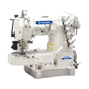 MC 600-01CBRP cheap price high speed industrial 3 needle 5 thread cylinder bed interlock sewing machine with rear puller