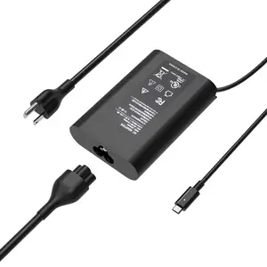 Carregador de laptop 45w usb tipo c (USB-C), adaptador de energia ac para dell xps 13 9365 9370 9380, latitude 7275 7370