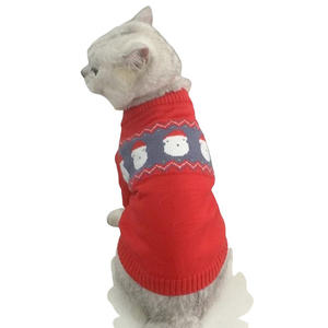 Handgewebter Weihnachtsmann-Halloween-Haustierpullover für Katzen, strapazierfähig, umweltfreundlich, Polyester, bequem, für den Außenbereich, Herbst/Winter - Product Image 3