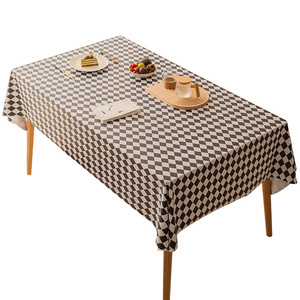 Find A Factory Houndstooth Pattern PVC Tablecloth Waterproof Rectangular Home <b>Dining</b> <b>Table</b> <b>Cover</b> - Product Image 1