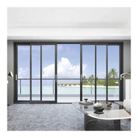 Porte coulissante moderne en verre trempé à double vitrage, étanche, pour usage intérieur dans les maisons et les villas