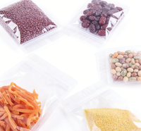 Sachet d'emballage alimentaire à huit soudures latérales, transparent, en PET+PE, refermable, épaissi, pour aliments pour animaux, chips, thé et café