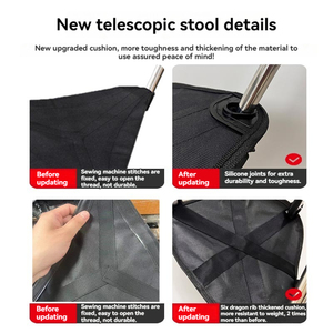 ترايبود خفيف الوزن قابل للطي مع مقعد كرسي مريح لكبار السن للسفر والتنزه للاستخدام أثناء التنقل - Product Image 5