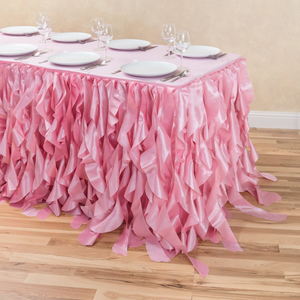 Falda de <span class=keywords><strong>mesa</strong></span> de sauce rizado de <span class=keywords><strong>tul</strong></span> para <span class=keywords><strong>mesa</strong></span> rectangular, falda de Frozen con volantes para boda, Baby Shower, fiesta de cumpleaños - Product Image 2