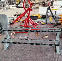 Support de Rangement Commercial Robuste pour Haltères ASM-H2050 – Étagère à Haltères à 2 Niveaux pour 20 Haltères – Équipement de Gym