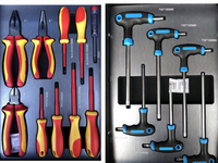 Servante d'Atelier à Sept Tiroirs en Acier Inoxydable, Meuble de Rangement pour Outils Métallique pour Réparation Automobile