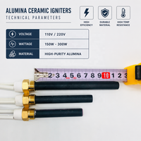 Barre chauffante résistante aux hautes températures à chauffage rapide avec allumeur céramique pour poêle à granulés de biomasse 220V 260W-360W