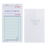 Carnet de reçus pour restaurant 89*172mm, papier autocopiant coloré 1, 2 ou 3 plis, du fabricant Likexin