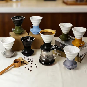 Tasse à café en céramique multicolore pour infusion manuelle, filtre à café en céramique, tasse à café manuelle en céramique pour infusion par goutte à goutte - Product Image 5