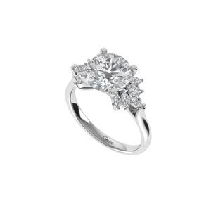 แหวนเพชรกลม & เพชรพลอยสำหรับผู้หญิง925 9kt เงิน14kt 18kt ทองแหวนหมั้น - Product Image 3
