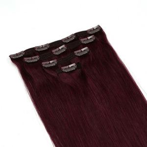 Extensions de cheveux brésiliens de haute qualité, vierges, clipsables, sans couture, 100% cheveux humains, double trame machine - Product Image 2