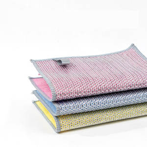 टिकाऊ पॉलिएस्टर से बने घरेलू रसोई के लिए चांदी की डबल-पक्षीय सफाई कपड़े बहुक्रियाशील नारियल खोल डिशवॉशर - Product Image 6