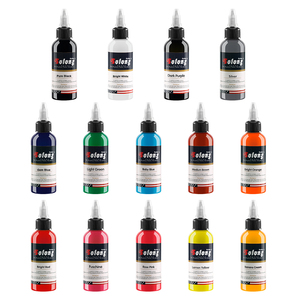 Juego de tinta de tatuaje de <span class=keywords><strong>Color</strong></span> puro Básico Profesional 14, juego de tinta de pigmento de maquillaje permanente Natural para arte corporal - Product Image 3